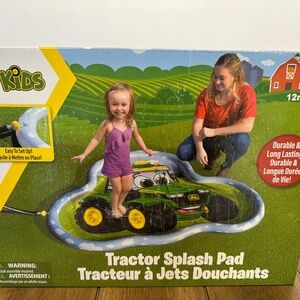 John Deere Tractor Splash Pad Kids Sprinkler Outdoor Water Play Toy Summer Fun